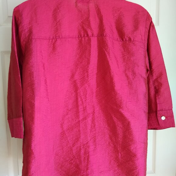 coldwater creek orange tank top with fringe raw edge polyester trim - Picture 4 of 4